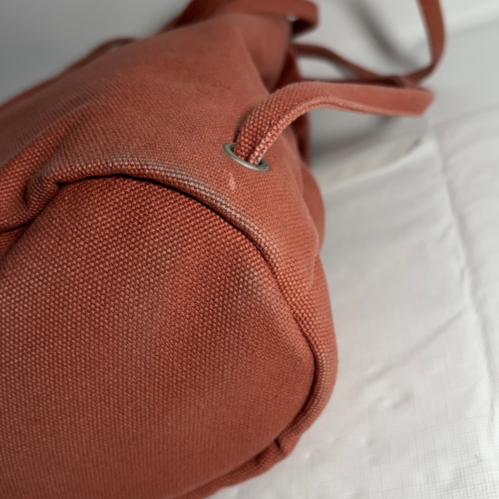 Baggu Mini Drawstring Canvas Backpack Terracotta … - image 6